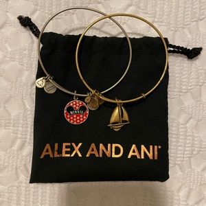 Alex and ani bracelet set (Disney Minnie Mouse and sailboat)